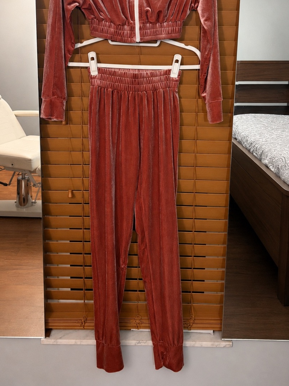 naked wardrobe velvet jogger pants